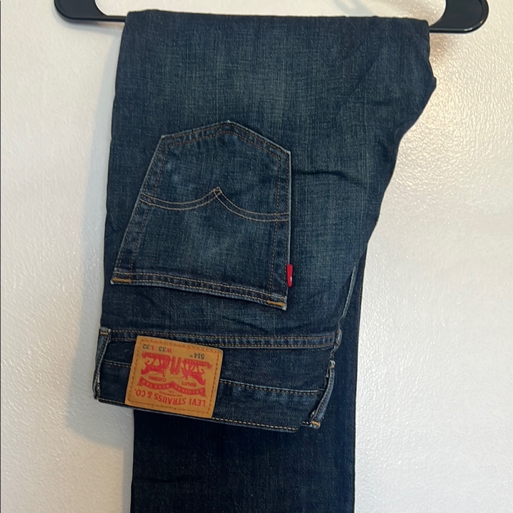 Levi's 514 Classic Blue Denim Jeans with Signature Stitching